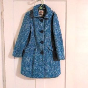 Mini Boden Blue Tweed Coat